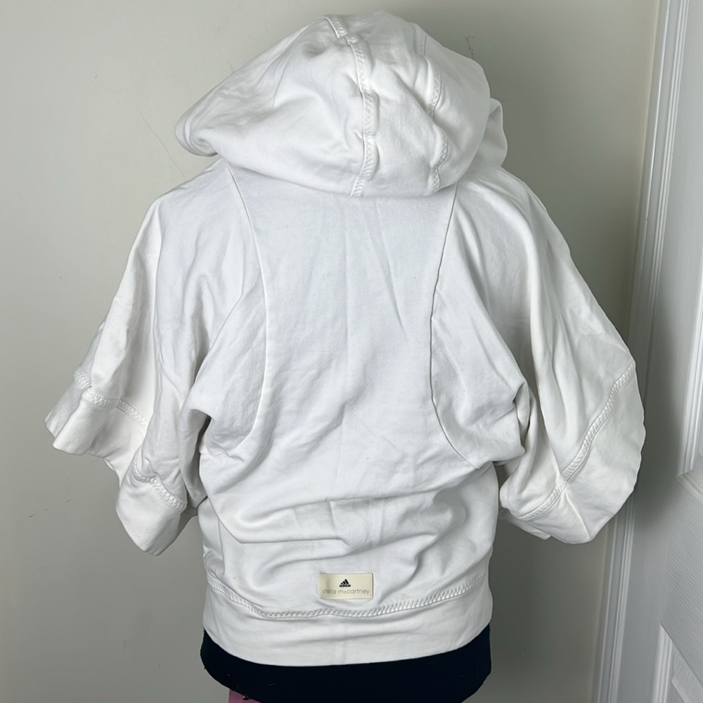 Adidas Stella Macartney White Boxy Hoodie Size Medium
